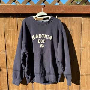 NAUTICA navy crewneck sweatshirt